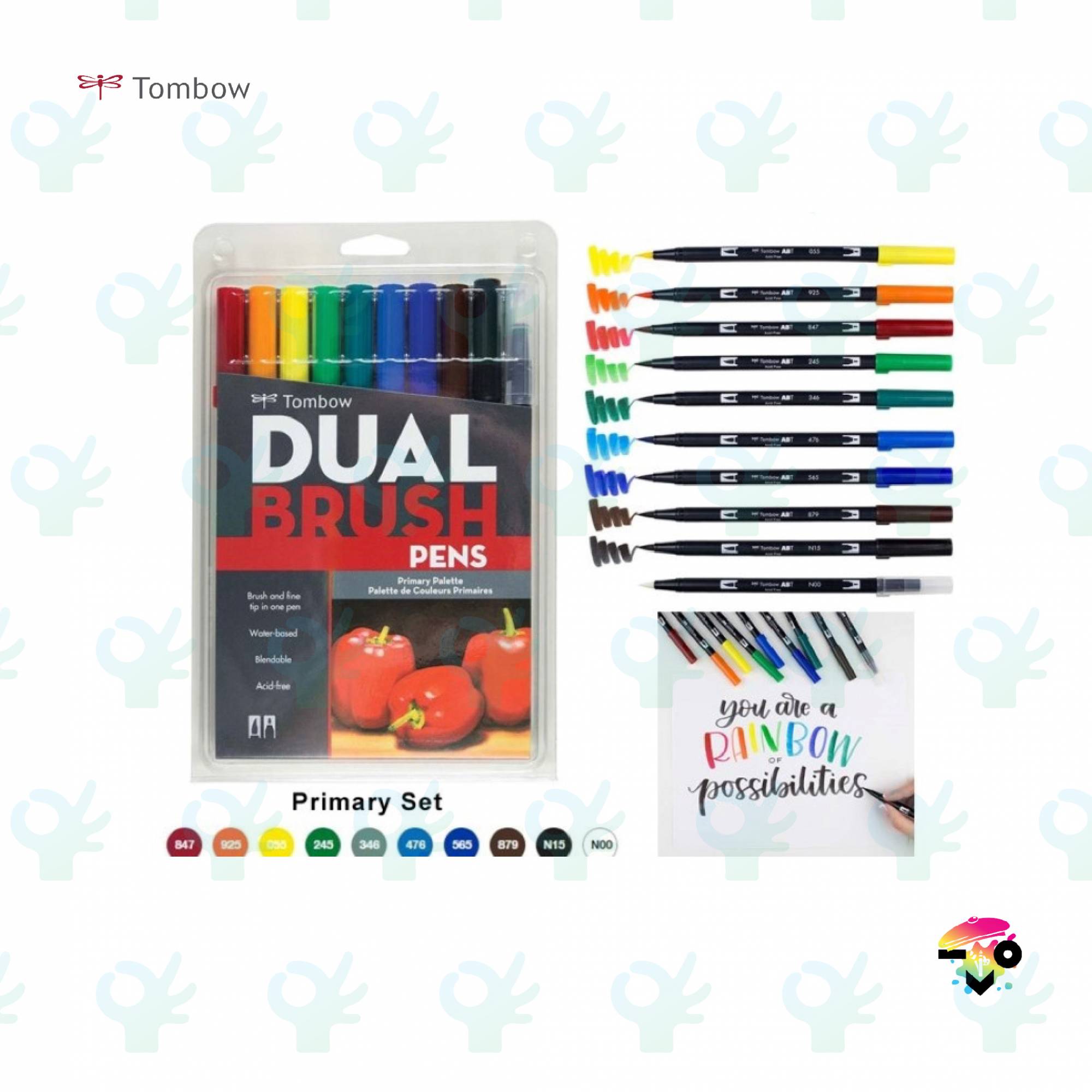 Ofiskita Tombow ABT Dual Tips Drawing & Calligraphy Brush Pen (10